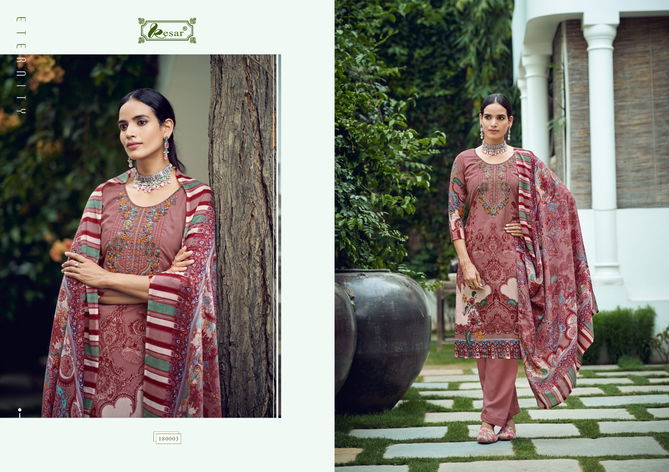 Selena By Kesar Embroidery Lawn Cotton Dress Material Wholesale Shop In Surat